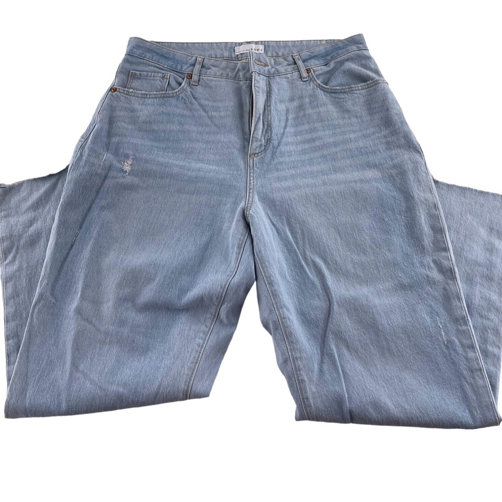 LOFT Women's‎ Light Wash Jeans Size 10/30  Curvy High Waist Straight Crop NWT